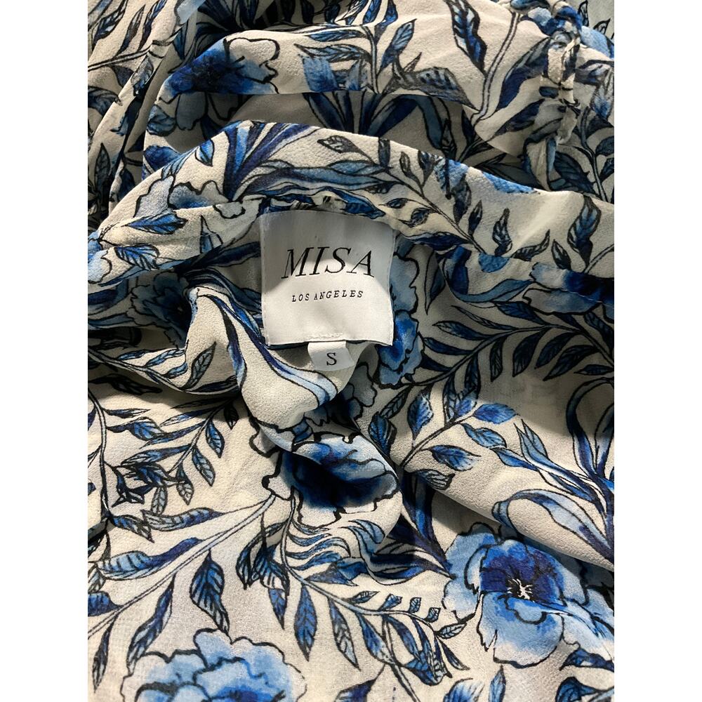 Misa Los Angeles Floral Indigo Blooms Vida Maxi Dress Size S - Picture 4 of 5